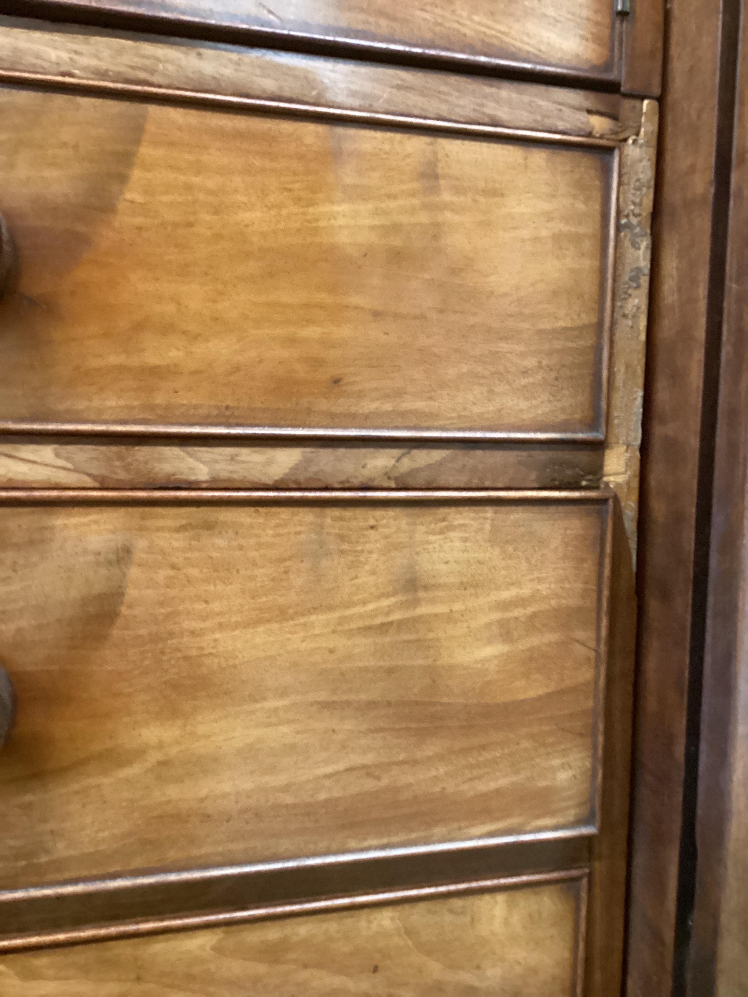 A Victorian mahogany Beaconsfield wardrobe, width 230cm, depth 66cm, height 226cm